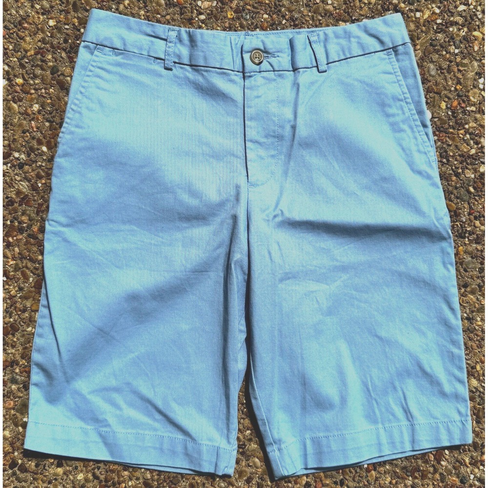 Boys Classic Ralph Lauren Polo Shorts Flat‎ Front  9" Inseam Light Blue